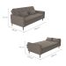 Sofá-Cama Casal 3 Lugares Donna Veludo Capuccino