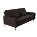 Sofá-Cama Casal 3 Lugares Donna Veludo Marrom