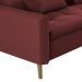 Sofá-Cama Casal 3 Lugares Donna Veludo Vinho