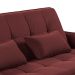 Sofá-Cama Casal 3 Lugares Donna Veludo Vinho