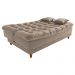Sofá-Cama Casal 3 Lugares Duda Veludo Capuccino