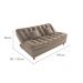 Sofá-Cama Casal 3 Lugares Duda Veludo Capuccino