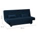 Sofá-Cama Casal 3 Lugares Laila Veludo Azul