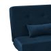 Sofá-Cama Casal 3 Lugares Laila Veludo Azul