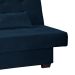 Sofá-Cama Casal 3 Lugares Laila Veludo Azul