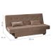 Sofá-Cama Casal 3 Lugares Laila Veludo Cappuccino