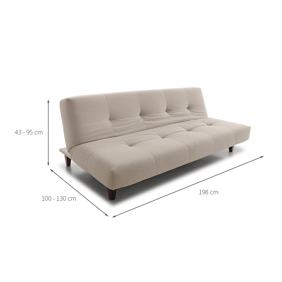 Sofá-Cama Casal 3 Lugares Mátias Cinza