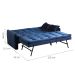 Sofá-Cama Casal 3 Lugares Madalena Veludo Azul