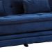 Sofá-Cama Casal 3 Lugares Madalena Veludo Azul