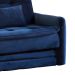 Sofá-Cama Casal 3 Lugares Madalena Veludo Azul