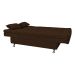 Sofá-Cama Casal 3 Lugares Maria Veludo Marrom