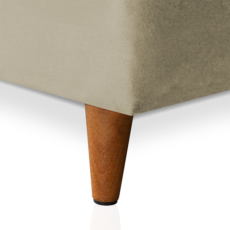 Sofá-Cama Casal 3 Lugares Mirage Veludo Bege