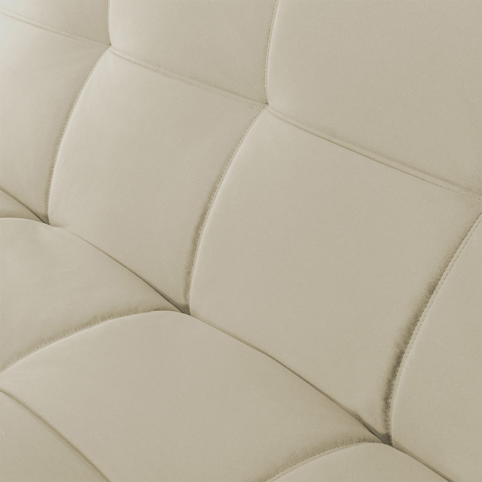 Sofá-Cama Casal 3 Lugares Mirage Veludo Bege