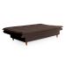 Sofá-Cama Casal 3 Lugares Mirage Veludo Café