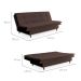 Sofá-Cama Casal 3 Lugares Mirage Veludo Café