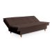 Sofá-Cama Casal 3 Lugares Mirage Veludo Café