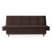 Sofá-Cama Casal 3 Lugares Mirage Veludo Café