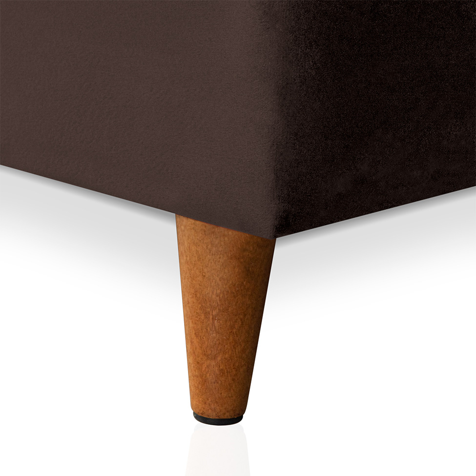 Sofá-Cama Casal 3 Lugares Mirage Veludo Café