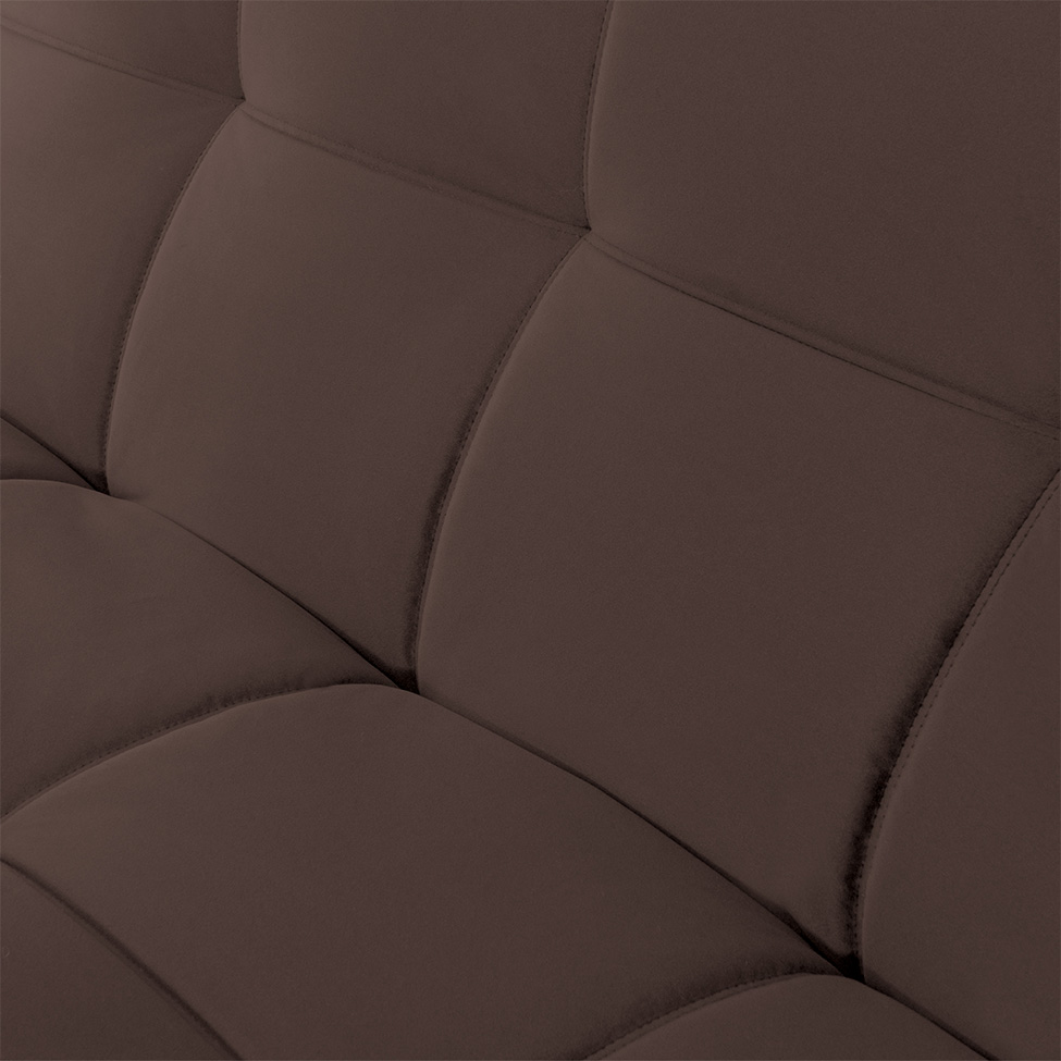 Sofá-Cama Casal 3 Lugares Mirage Veludo Café