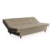 Sofá-Cama Casal 3 Lugares Mirage Veludo Castanho