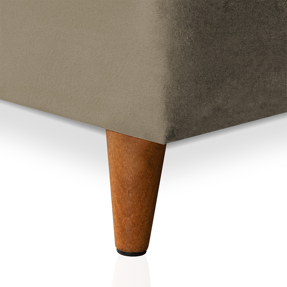 Sofá-Cama Casal 3 Lugares Mirage Veludo Castanho