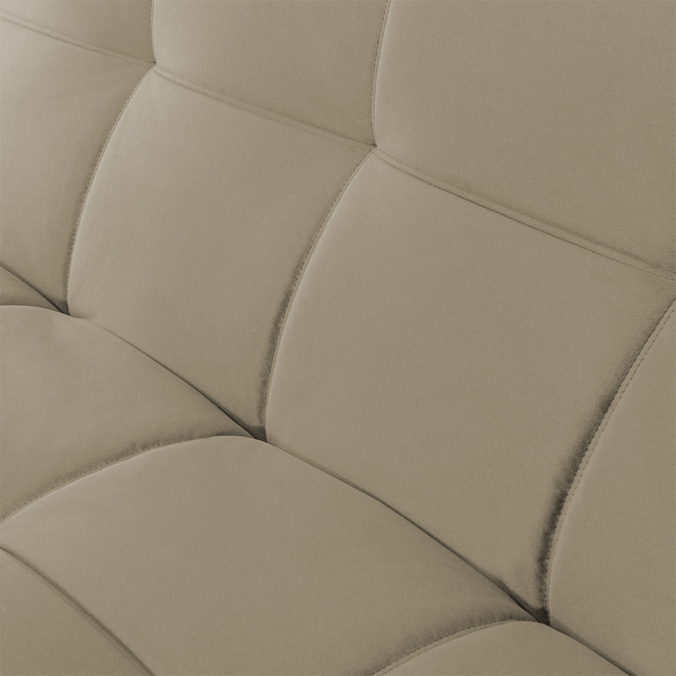 Sofá-Cama Casal 3 Lugares Mirage Veludo Castanho