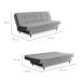 Sofá-Cama Casal 3 Lugares Mirage Veludo Cinza