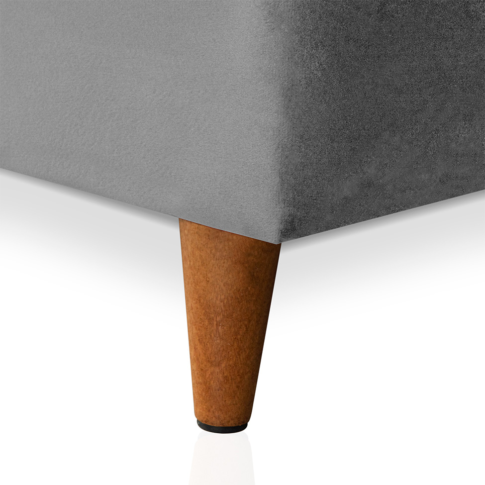 Sofá-Cama Casal 3 Lugares Mirage Veludo Cinza