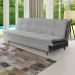 Sofá-Cama Casal 3 Lugares Mirage Veludo Cinza