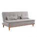 Sofá-Cama Casal 3 Lugares Nice Linho Cinza 186 cm