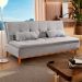 Sofá-Cama Casal 3 Lugares Nice Linho Cinza 186 cm