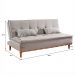 Sofá-Cama Casal 3 Lugares Nice Linho Cinza Claro 186 cm
