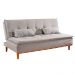 Sofá-Cama Casal 3 Lugares Nice Linho Cinza Claro 186 cm