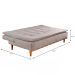 Sofá-Cama Casal 3 Lugares Nice Linho Cinza Claro 186 cm