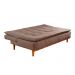 Sofá-Cama Casal 3 Lugares Nice Linho Marrom 186 cm