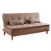 Sofá-Cama Casal 3 Lugares Nice Linho Marrom 186 cm
