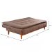 Sofá-Cama Casal 3 Lugares Nice Linho Marrom 186 cm