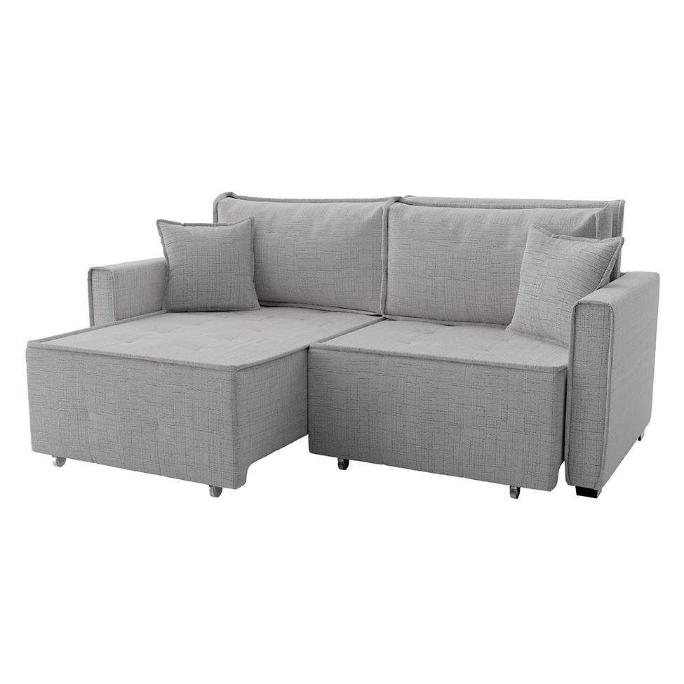 Sofá-Cama Casal 3 Lugares Onix Linho Cinza 220 cm
