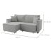 Sofá-Cama Casal 3 Lugares Onix Linho Cinza 220 cm