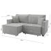 Sofá-Cama Casal 3 Lugares Onix Linho Cinza 220 cm