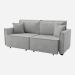 Sofá-Cama Casal 3 Lugares Onix Linho Cinza 220 cm