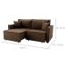 Sofá-Cama Casal 3 Lugares Onix Veludo Café 220 cm