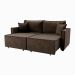Sofá-Cama Casal 3 Lugares Onix Veludo Café 220 cm