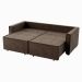 Sofá-Cama Casal 3 Lugares Onix Veludo Café 220 cm