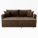 Sofá-Cama Casal 3 Lugares Onix Veludo Café 220 cm