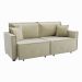 Sofá-Cama Casal 3 Lugares Onix Veludo Capuccino 220 cm