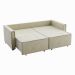 Sofá-Cama Casal 3 Lugares Onix Veludo Capuccino 220 cm