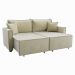 Sofá-Cama Casal 3 Lugares Onix Veludo Capuccino 220 cm