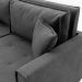 Sofá-Cama Casal 3 Lugares Onix Veludo Grafite 220 cm