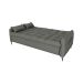 Sofá-Cama Casal 3 Lugares Pillar Linho Chumbo